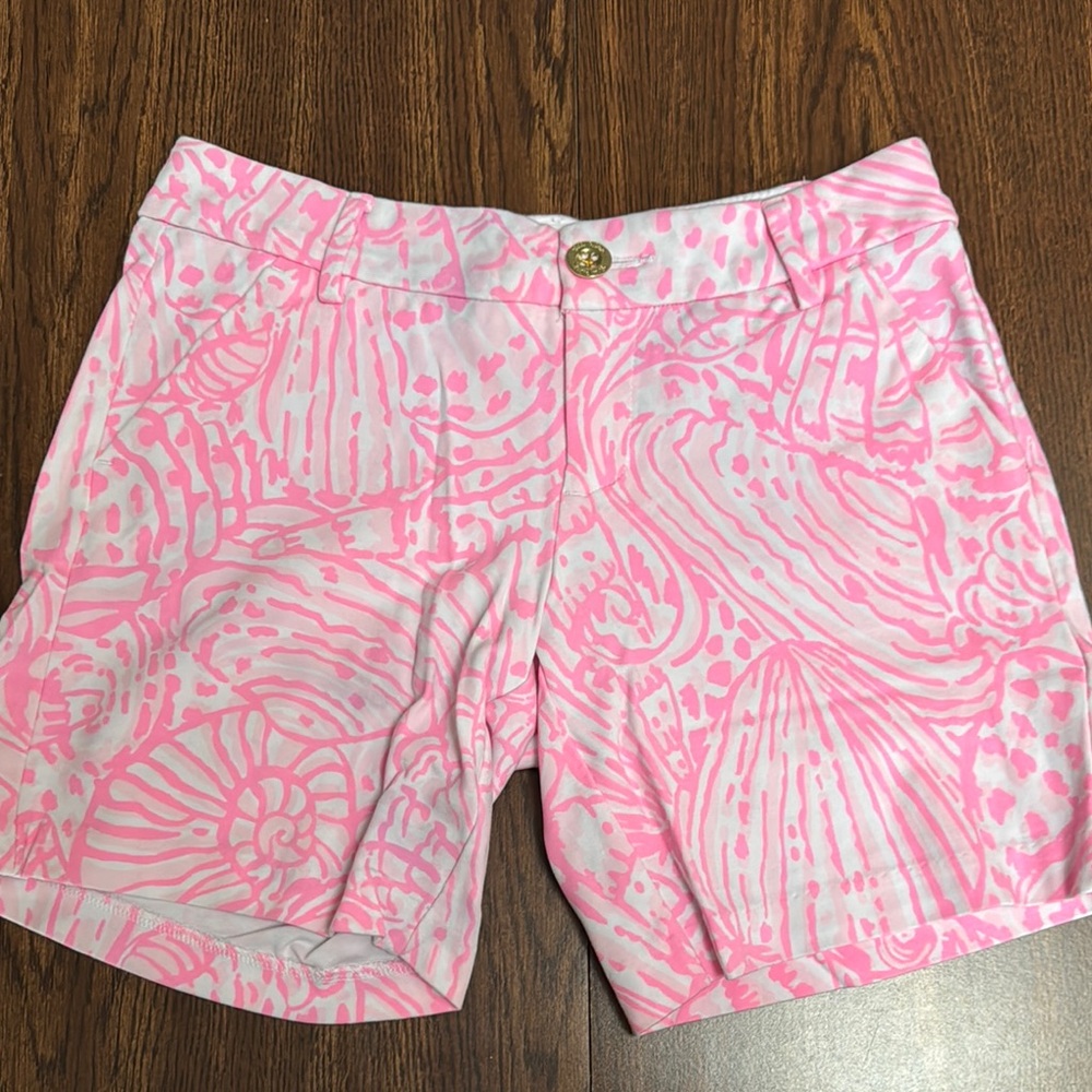 Pink Patterned Women's Shorts